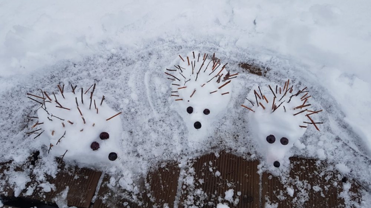 Schneekunstwerke